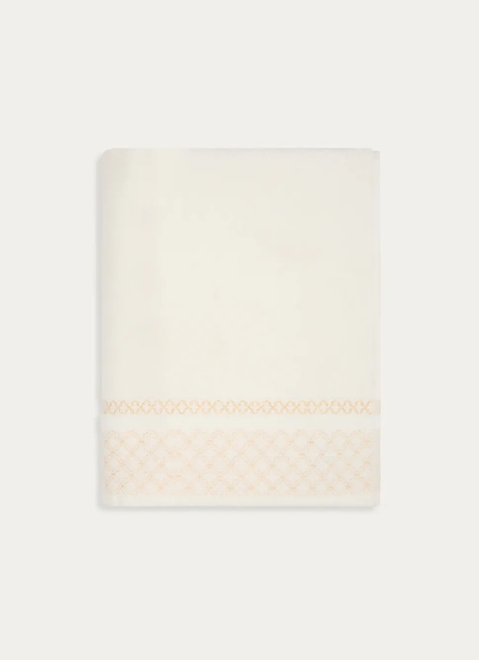 Hot Bouchara DRAP DE BAIN BORDURE JACQUARD SHEHERAZADE BLANC CASSÉ