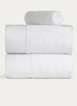 Discount Bouchara DRAP DE BAIN COTON MOELLEUX ZÉRO TORSION BLANC