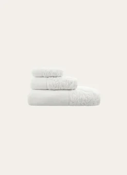 Sale Bouchara DRAP DE BAIN EN COTON LITEAU CISELÉ BLANC