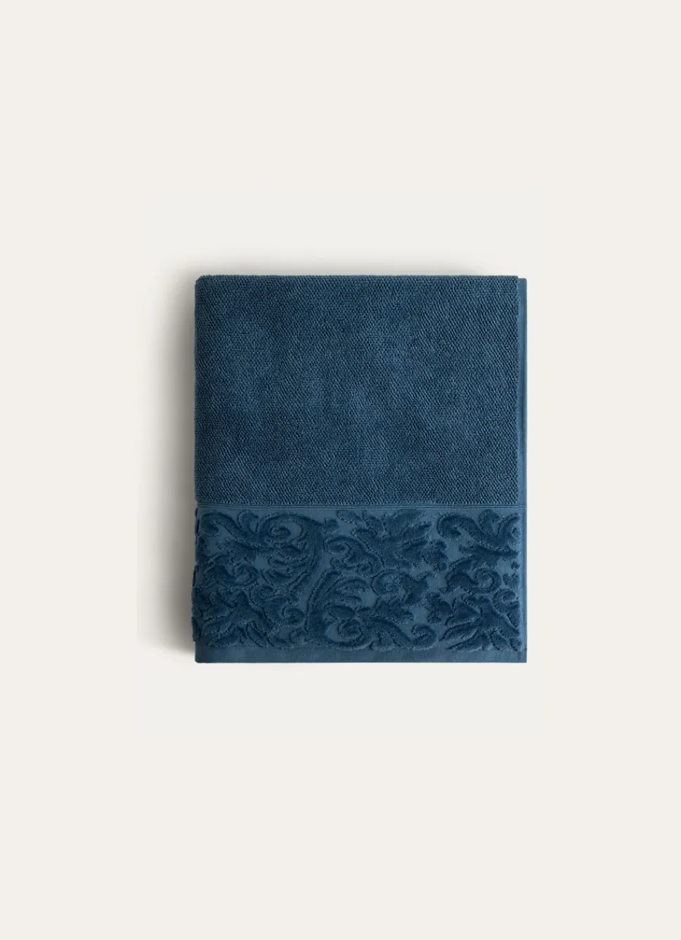 Online Bouchara DRAP DE BAIN EN COTON LITEAU CISELÉ NUIT