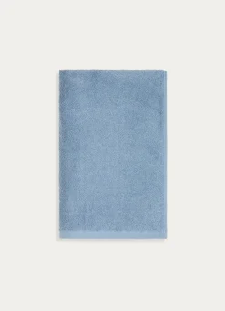 Clearance Bouchara DRAP DE BAIN EN COTON UNI BASIL BLEU