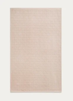 Bouchara DRAP DE BAIN EN VELOURS JULIAN MOTIF GÉOMÉTRIQUE BEIGE
