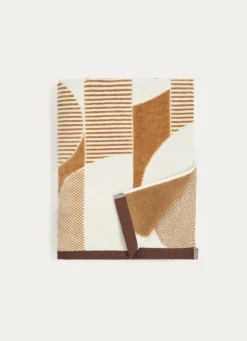 Online Bouchara DRAP DE BAIN JACQUARD MOTIF GÉOMÉTRIQUE MULTICOLORE