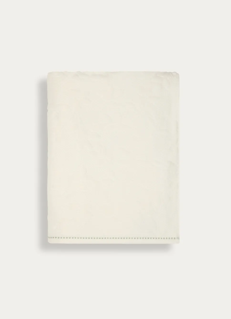 New Bouchara DRAP DE BAIN JACQUARD UNI ECRU