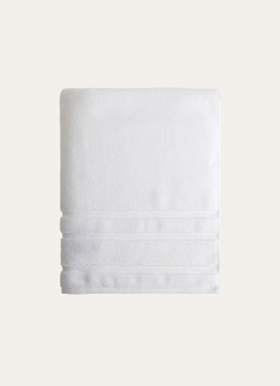 Online Bouchara DRAP DE BAIN MOELLEUX LITEAU RAFFINÉ BLANC