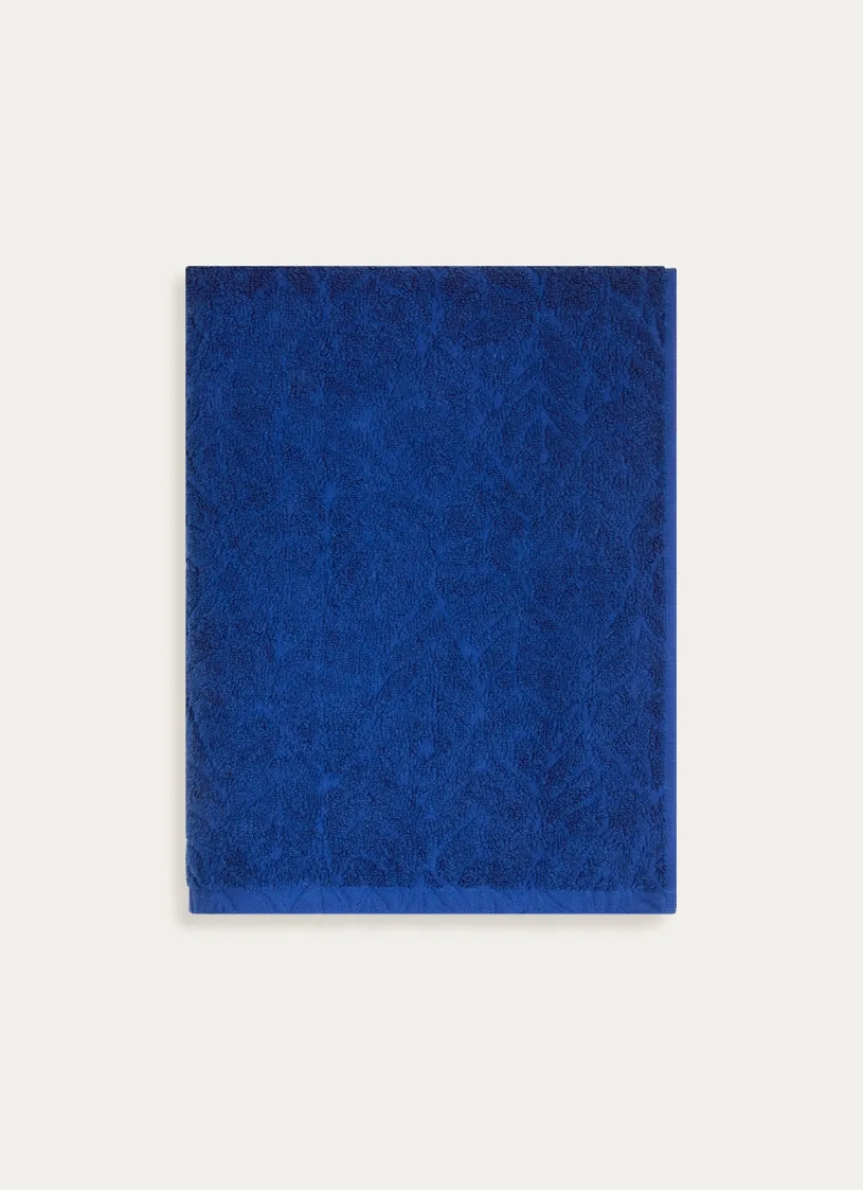 Best Bouchara DRAP DE BAIN UNI JACQUARD CISELÉ FINITION VELOURS BLEU