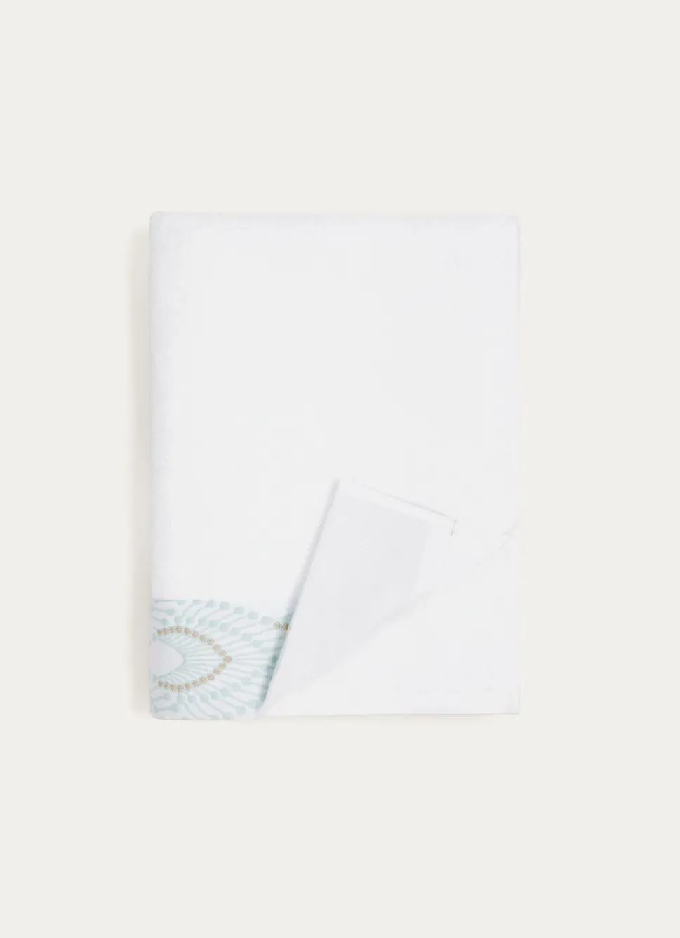 Hot Bouchara DRAP DE BAIN UNI SABRINA AVEC LITEAU FANTAISIE BLANC