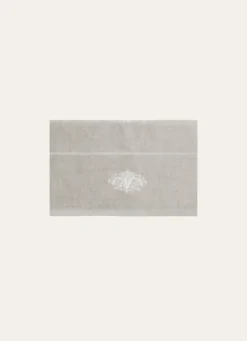 Online Bouchara DRAP DE BAIN VELOURS EN COTON BRODERIE 500GR GRIS PERLE