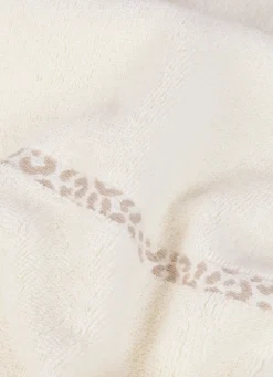 Online Bouchara DRAP DE DOUCHE UNI AVEC LITEAU LÉOPARD BEIGE CLAIR