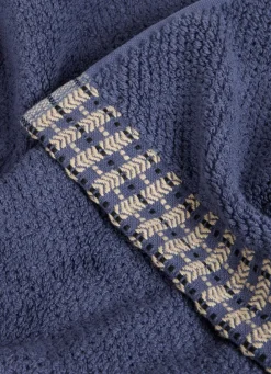 New Bouchara DRAP DE DOUCHE UNI AVEC LITEAU FANTAISIE BLEU FONCÉ