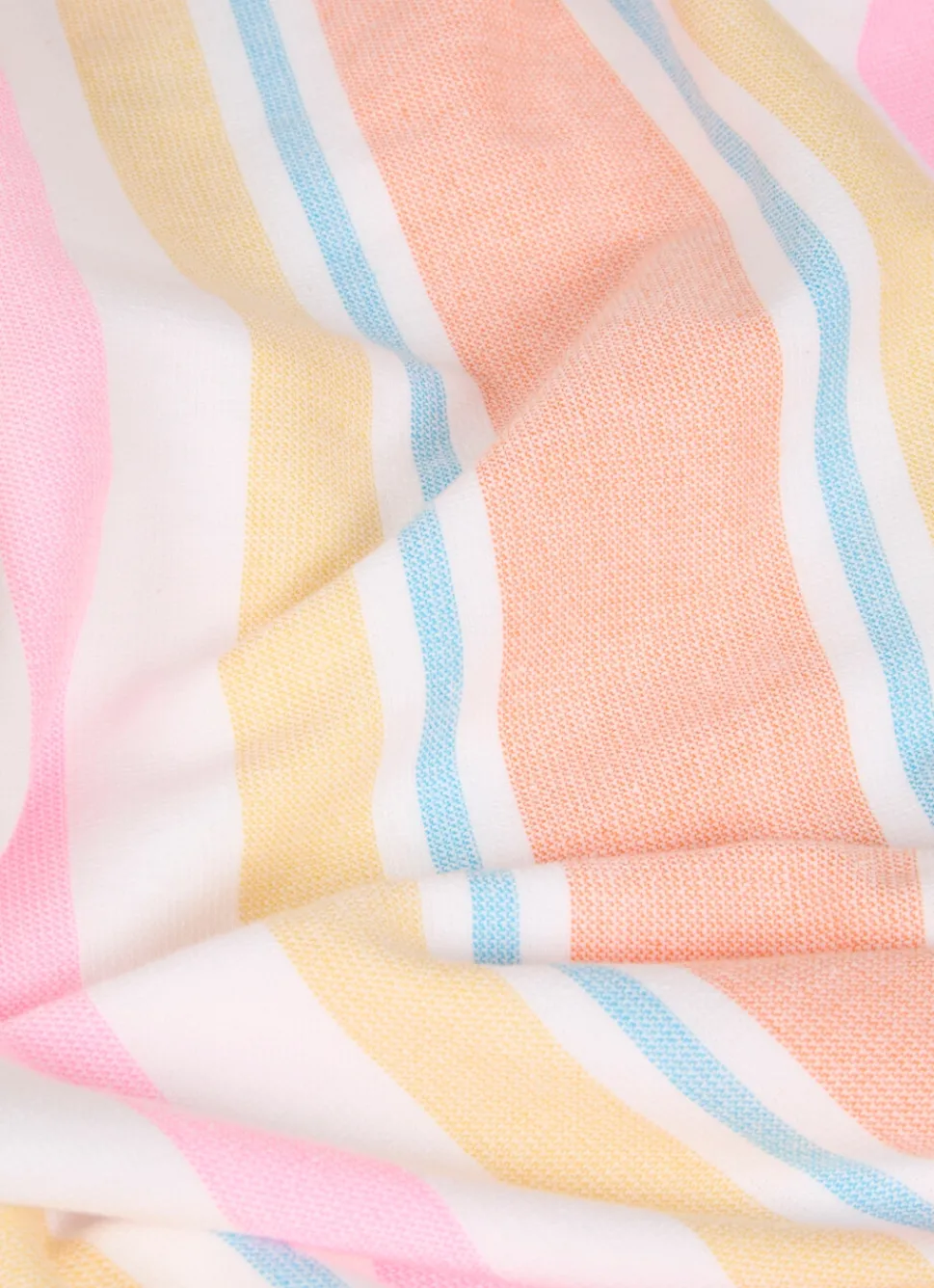 Bouchara DRAP DE PLAGE FOUTA À RAYURES ET BOUCLETTE BLANC