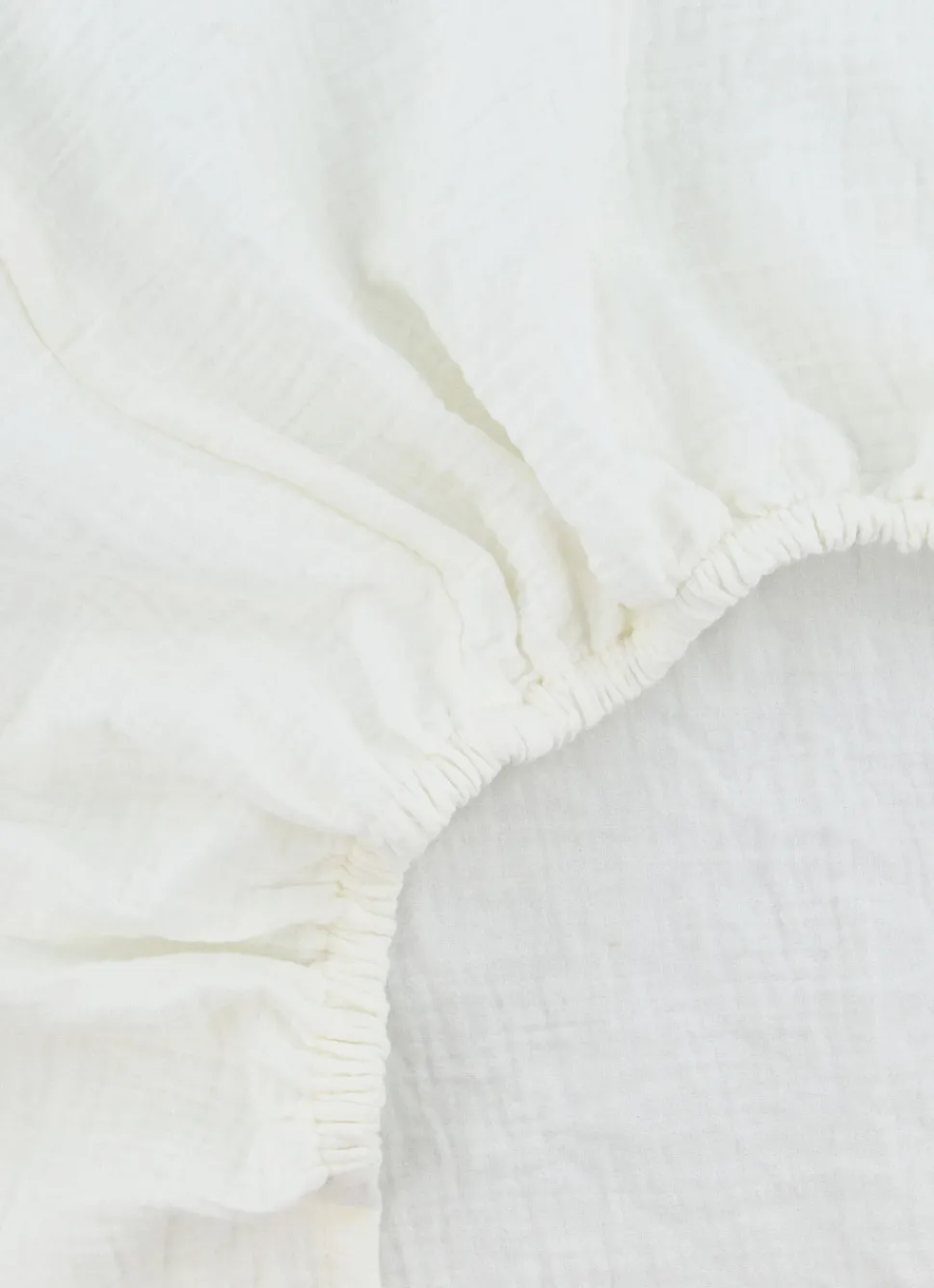 Clearance Bouchara DRAP HOUSSE BÉBÉ EN GAZE DE COTON LAIT