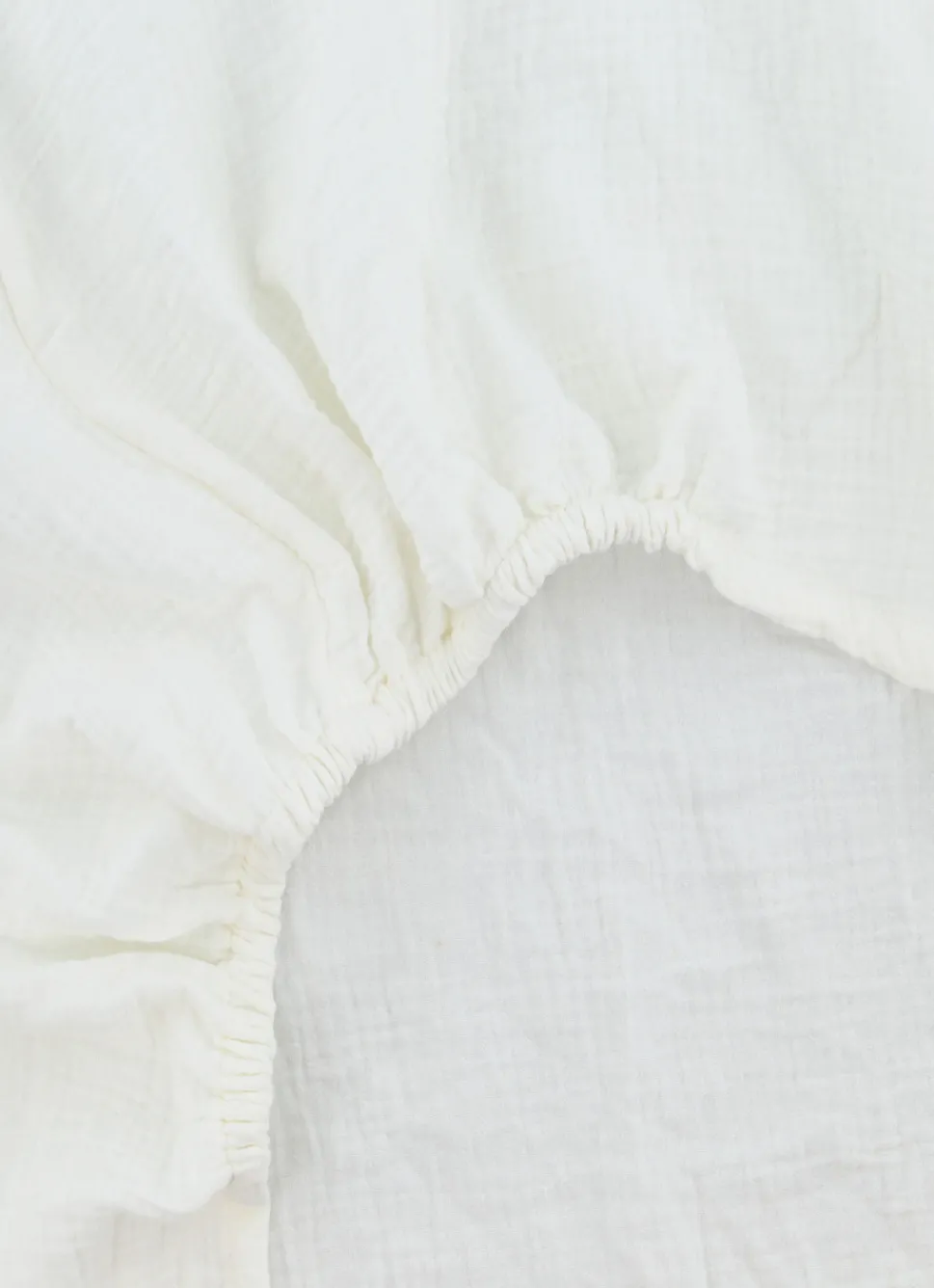 Clearance Bouchara DRAP HOUSSE BÉBÉ EN GAZE DE COTON LAIT