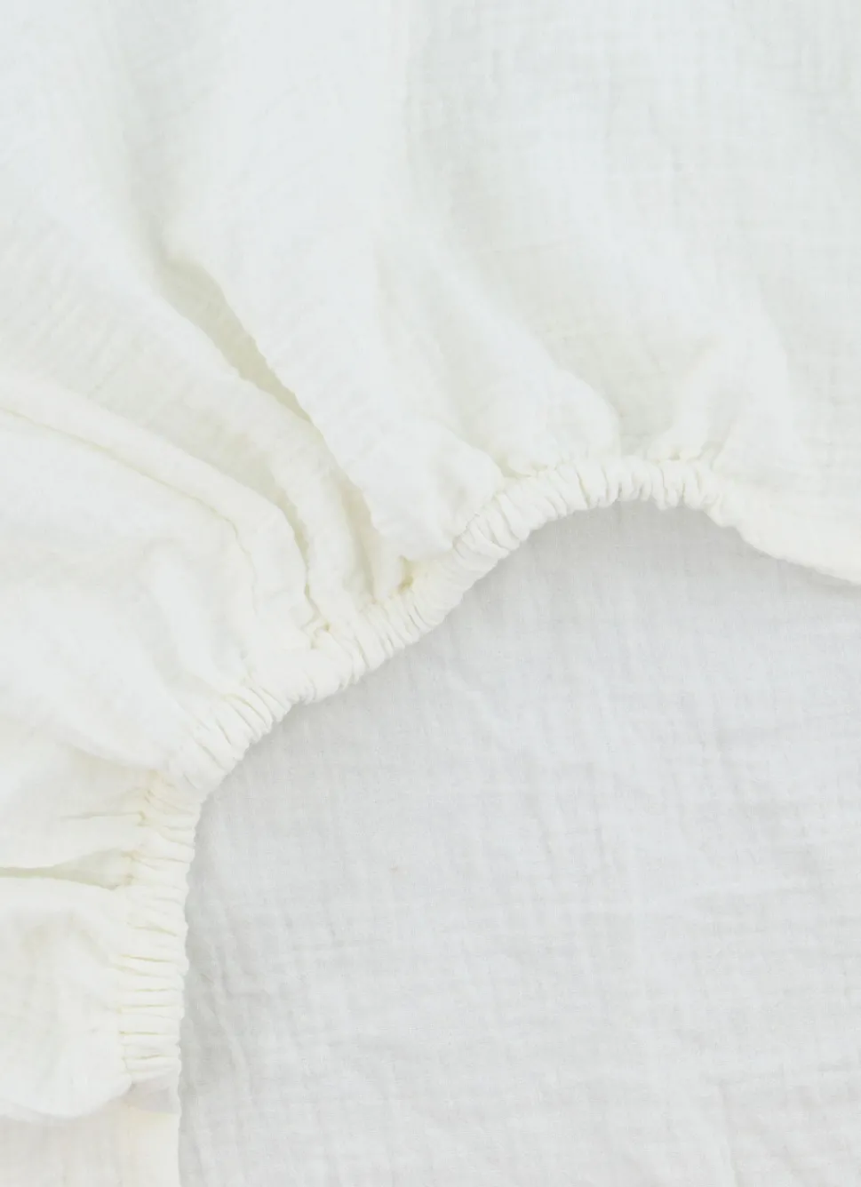 Clearance Bouchara DRAP HOUSSE BÉBÉ EN GAZE DE COTON LAIT