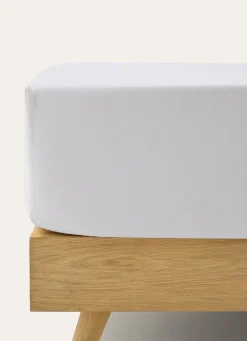 Discount Bouchara DRAP HOUSSE EN COTON POUR 2 LITS JUMEAUX BLANC