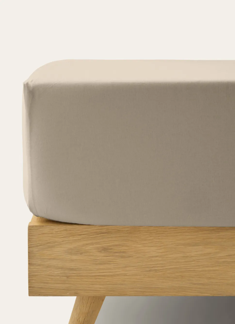 Clearance Bouchara DRAP HOUSSE EN COTON TAUPE