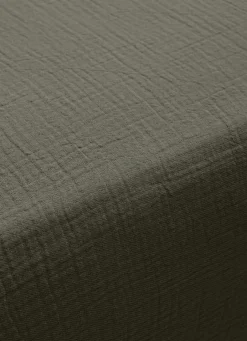 Hot Bouchara DRAP HOUSSE EN DOUBLE GAZE KAKI