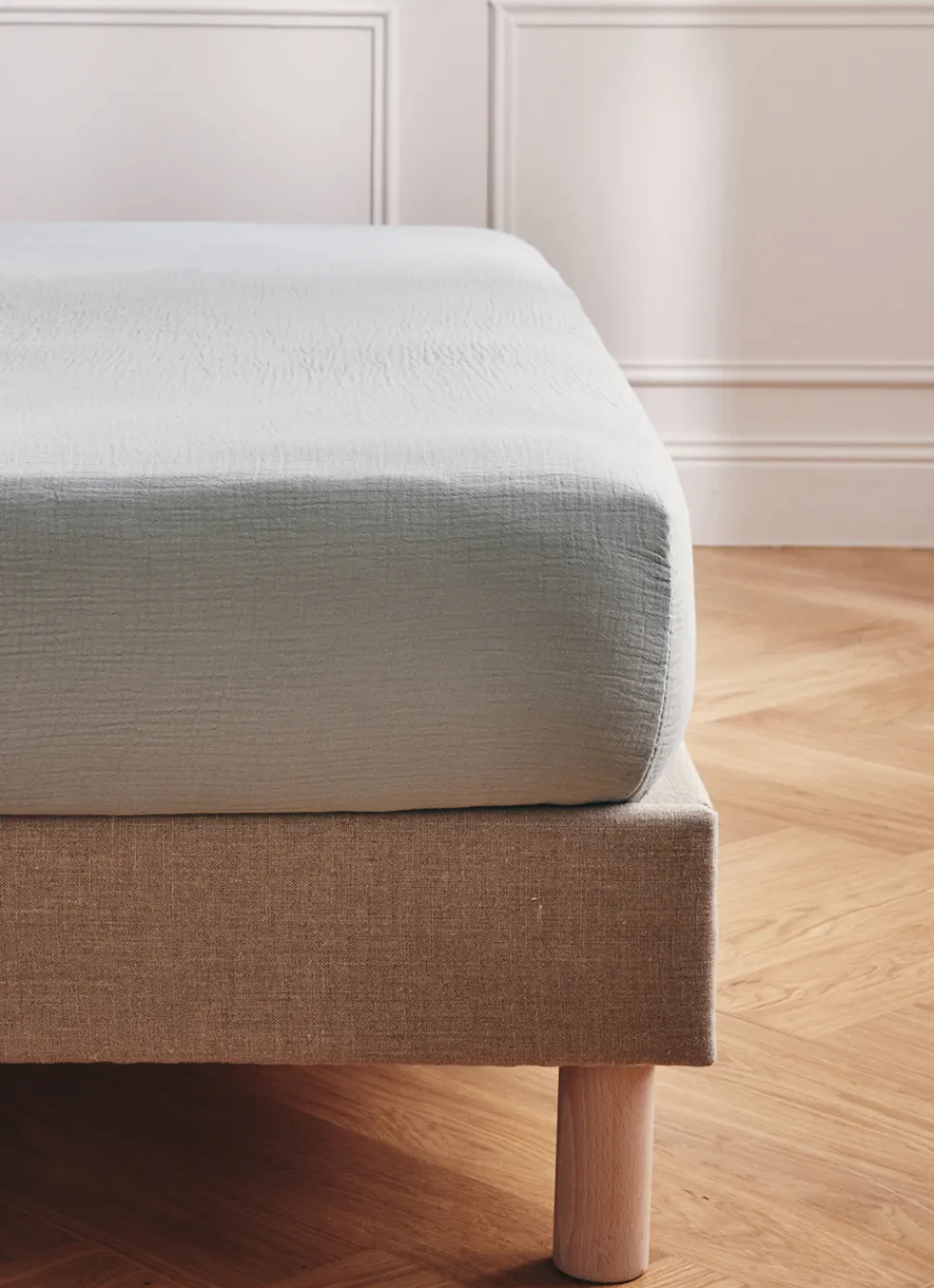 Online Bouchara DRAP HOUSSE EN DOUBLE GAZE MOUSSE