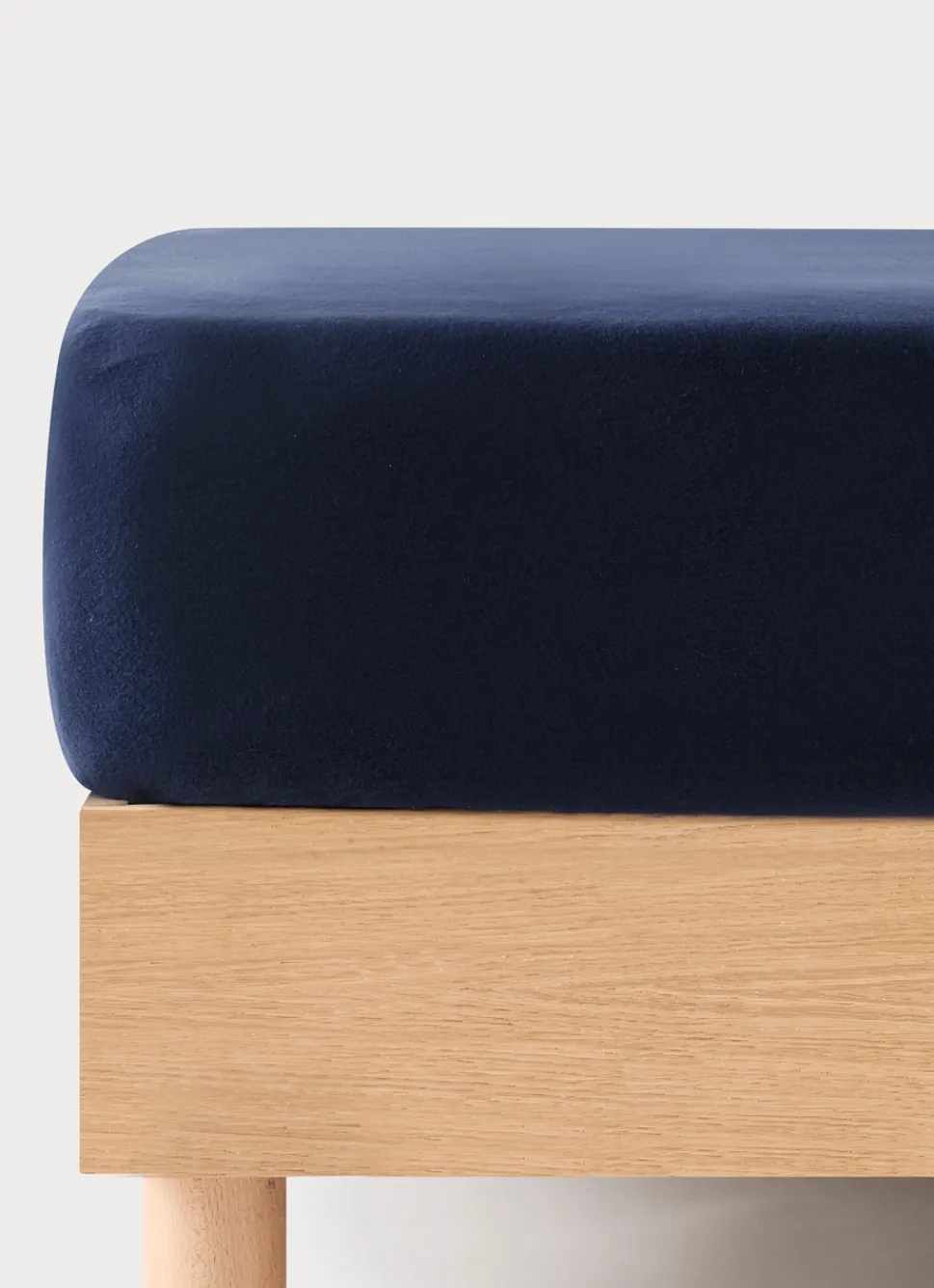 Discount Bouchara DRAP HOUSSE EN FLANELLE UNIE RAGOON BLEU INDIGO