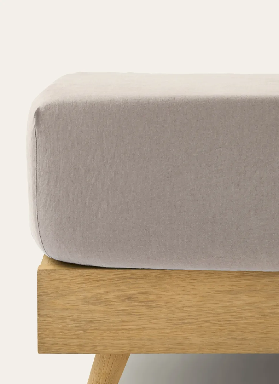 Hot Bouchara DRAP HOUSSE EN LIN LAVÉ UNI 165GR TAUPE