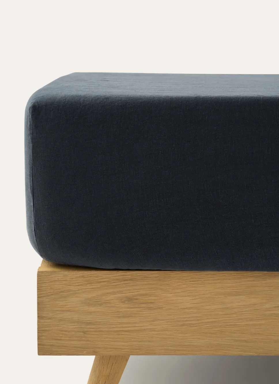 Clearance Bouchara DRAP HOUSSE EN LIN LAVÉ UNI 165GR CHARBON