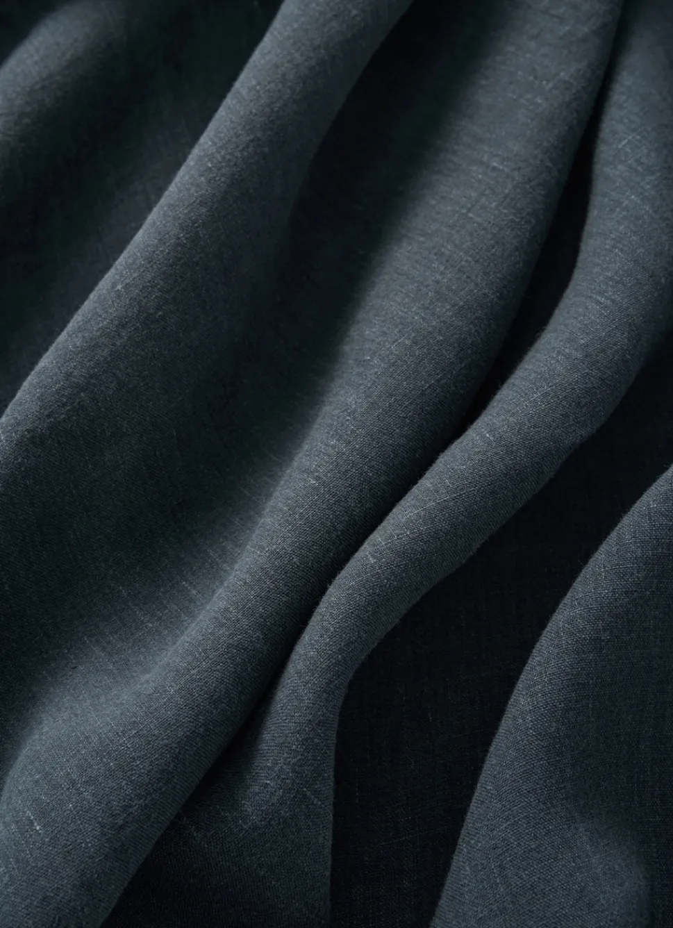 Clearance Bouchara DRAP HOUSSE EN LIN LAVÉ UNI 165GR CHARBON