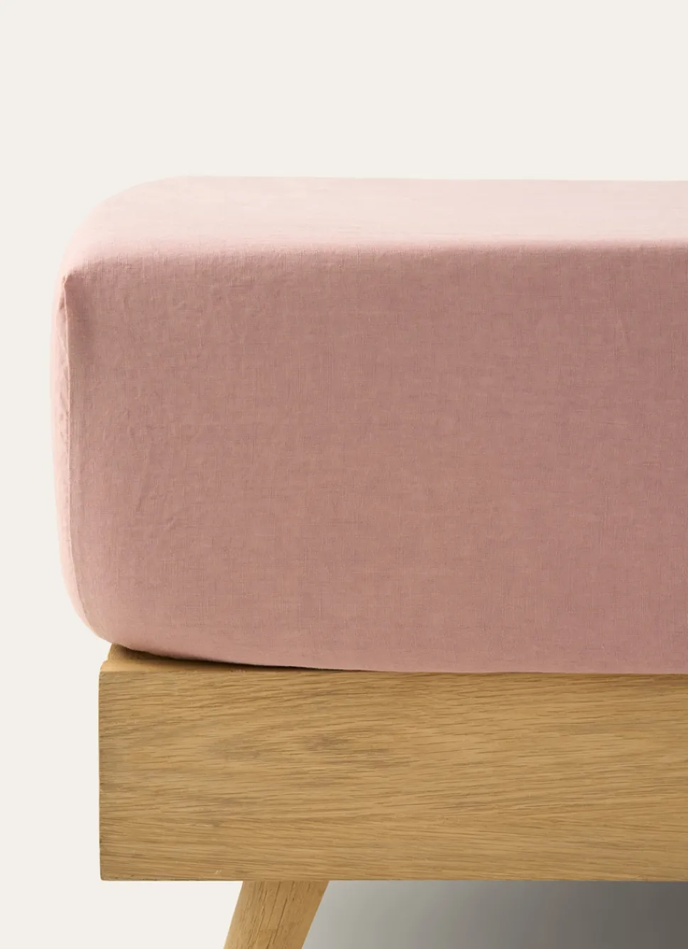 Online Bouchara DRAP HOUSSE EN LIN LAVÉ UNI 165GR ROSE