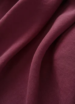 Outlet Bouchara DRAP HOUSSE EN LIN LAVÉ UNI 165GR GRENAT