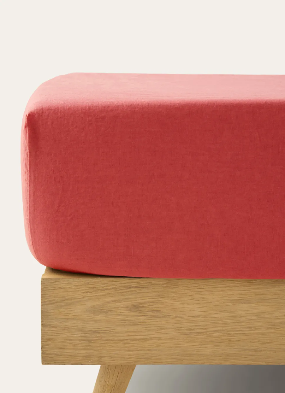 Sale Bouchara DRAP HOUSSE EN LIN LAVÉ UNI 165GR MARSALA