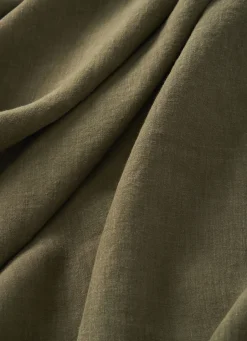 Best Bouchara DRAP HOUSSE EN LIN LAVÉ UNI 165GR KAKI