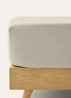 New Bouchara DRAP HOUSSE EN LIN LAVÉ UNI 165GR ARGILE