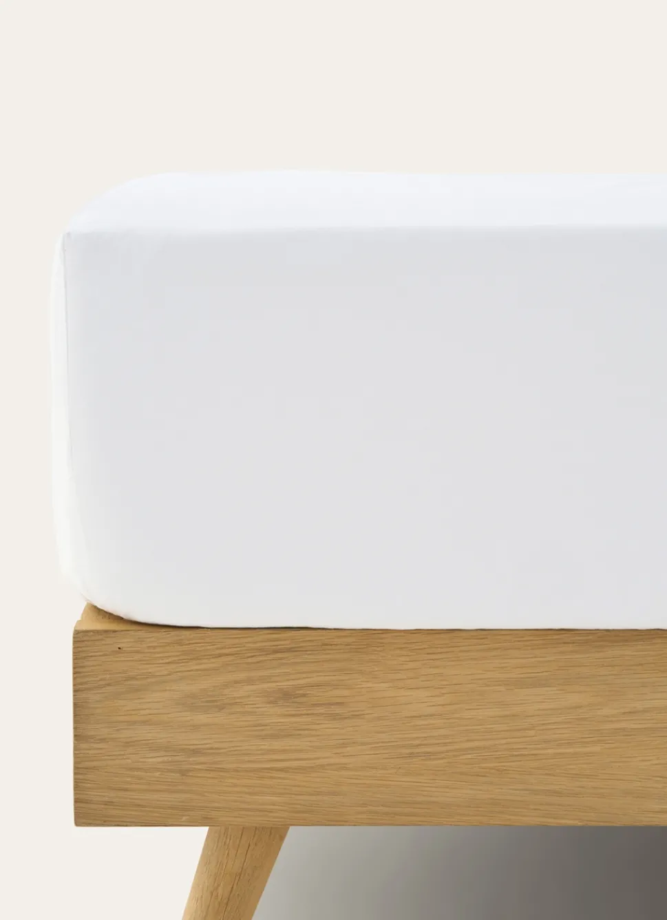 New Bouchara DRAP HOUSSE EN PERCALE DE COTON POUR LIT ARTICULÉ BLANC