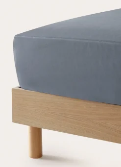 Online Bouchara DRAP HOUSSE EN SATIN DE COTON UNI ARDOISE