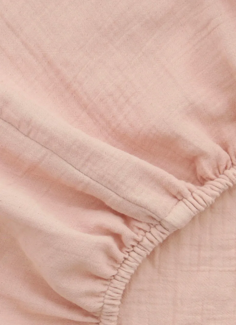 Online Bouchara DRAP HOUSSE ENFANT EN GAZE DE COTON ROSE