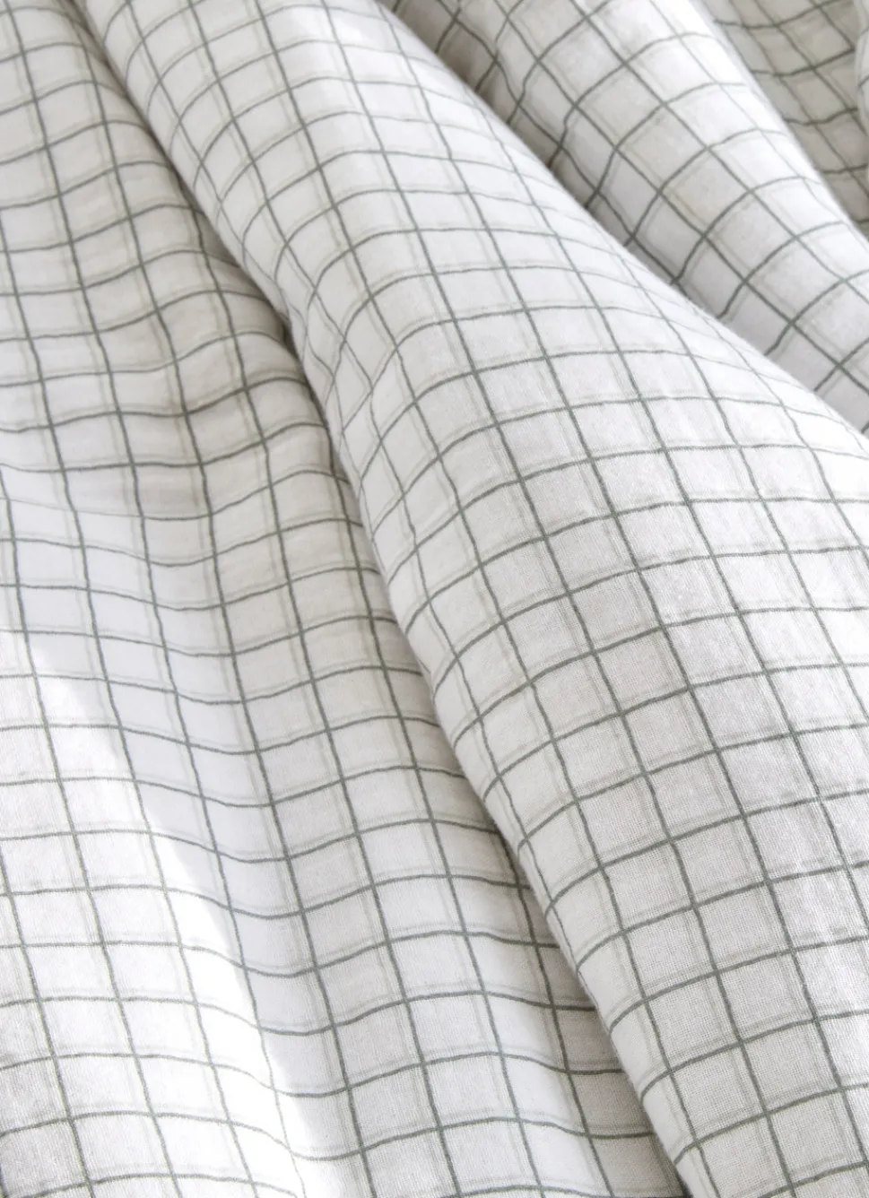 Clearance Bouchara DRAP HOUSSE ENFANT EN GAZE DE COTON À CARREAUX ECRU