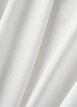 Hot Bouchara DRAP HOUSSE UNI EN PERCALE DE COTON BLANC