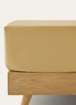 Outlet Bouchara DRAP HOUSSE UNI EN PERCALE DE COTON MAIS