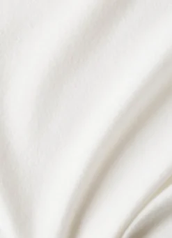 Clearance Bouchara DRAP PLAT EN FLANELLE UNIE RAGOON IVOIRE