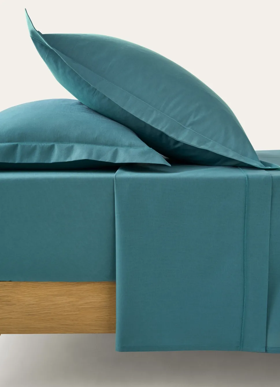 Clearance Bouchara DRAP PLAT UNI EN COTON BLEU PAON