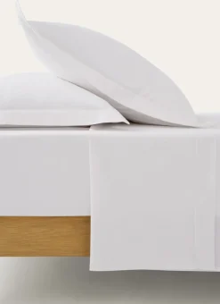 Outlet Bouchara DRAP PLAT UNI EN COTON BLANC