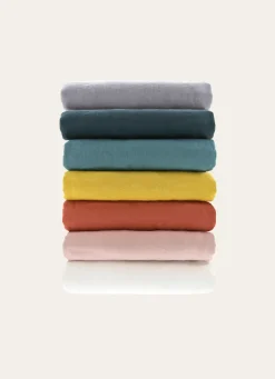 Best Bouchara DRAP PLAT UNI EN LIN LAVÉ - 165GR ROSE