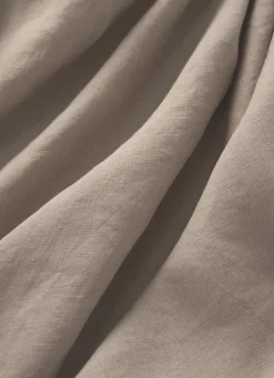 Bouchara DRAP PLAT UNI EN LIN LAVÉ - 165GR TAUPE