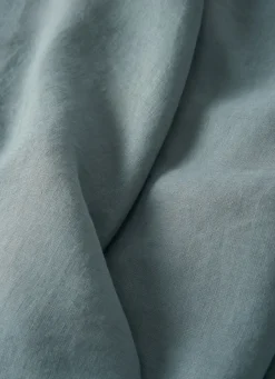 Discount Bouchara DRAP PLAT UNI EN LIN LAVÉ - 165GR BLEU ZINC