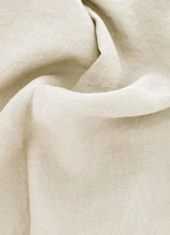 Outlet Bouchara DRAP PLAT UNI EN LIN LAVÉ - 165GR ARGILE