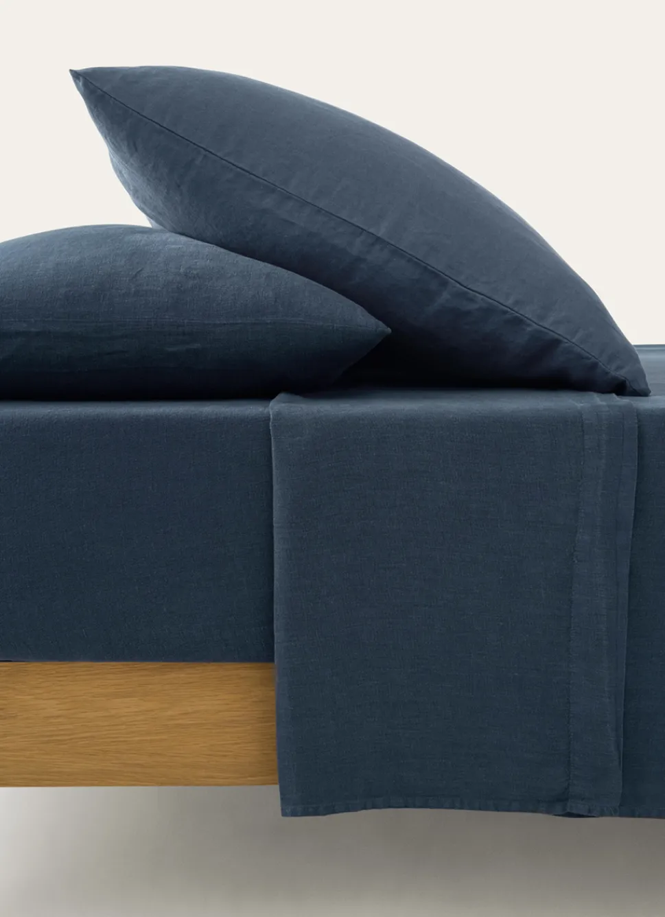 Sale Bouchara DRAP PLAT UNI EN LIN LAVÉ - 165GR BLEU