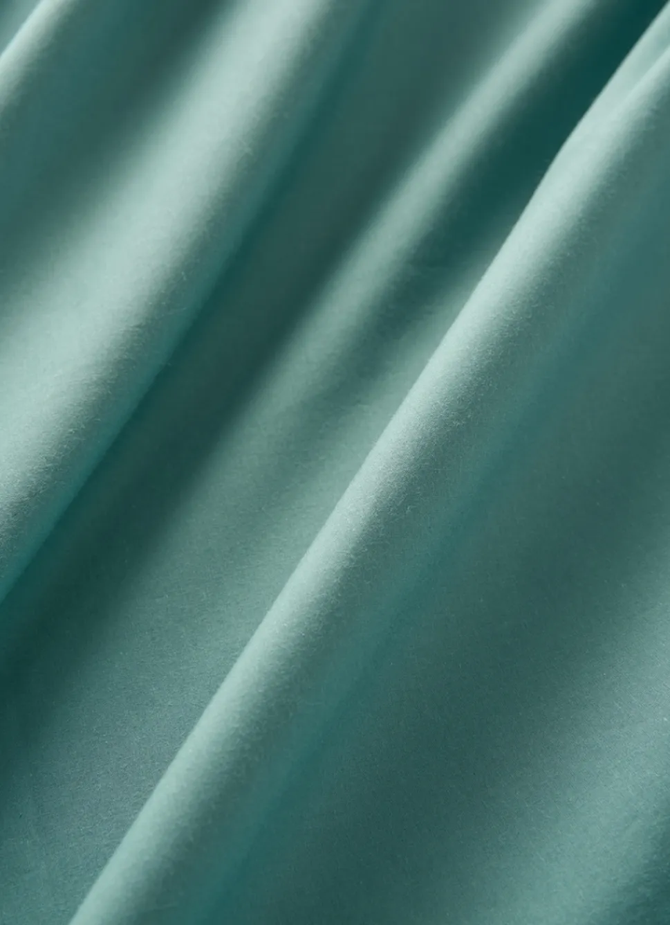 New Bouchara DRAP PLAT UNI EN PERCALE DE COTON BLEU MINÉRAL