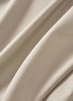 Clearance Bouchara DRAP PLAT UNI EN PERCALE DE COTON SABLE