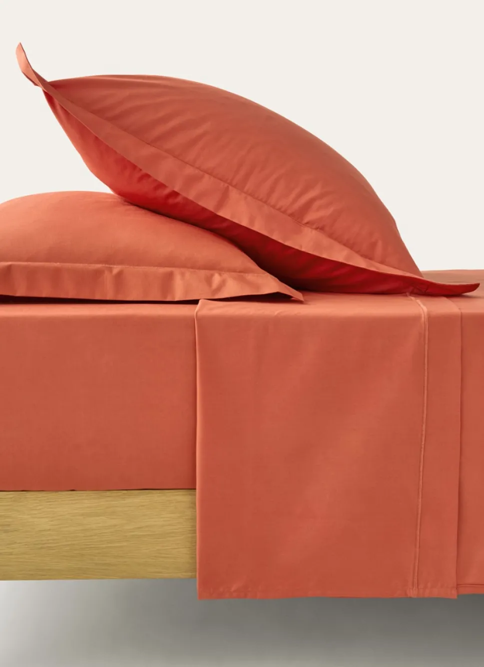 New Bouchara DRAP PLAT UNI EN PERCALE DE COTON TERRE