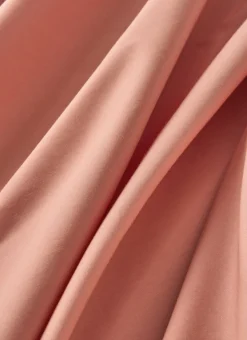 Clearance Bouchara DRAP PLAT UNI EN PERCALE DE COTON CORAIL