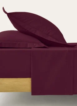 Online Bouchara DRAP PLAT UNI EN PERCALE DE COTON GRENAT